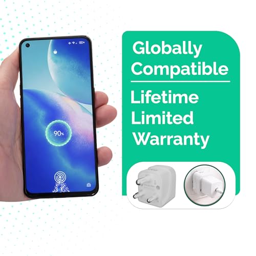 Image of rts Fast Charging (USA, UK, China & More) to India (Type D) Travel Adapter USA to India Converter Plug UK to India Adapter Universal Fast Charging Travel Adapter Plug Canada to India Converter