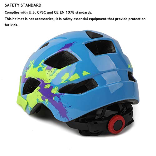 Image of Kids Helmet, Exclusky Kids Bike Helmet Adjustable Safety Lightweight Children Bicycle Helmet for Kids Skating Cycling Scooter Boys and Girls Bicycle Helmets Ages 5-8-14