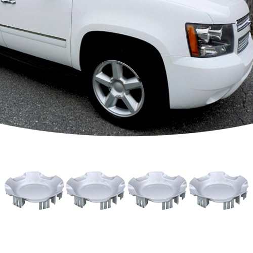 Cache-moyeux 18,1 cm Silverado finition argent mat durable - 4