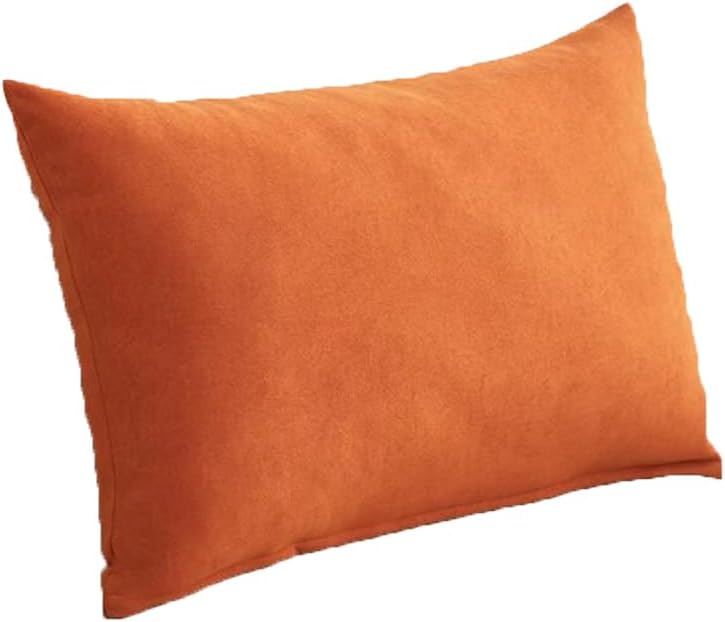 Soft Sofa Rectangle Plush Pillow Home Bed Decorative Throw Pillows with Core Office Chair Lumbar Back Cushion (30×50cm/11.8"×19.7", Orange red)
