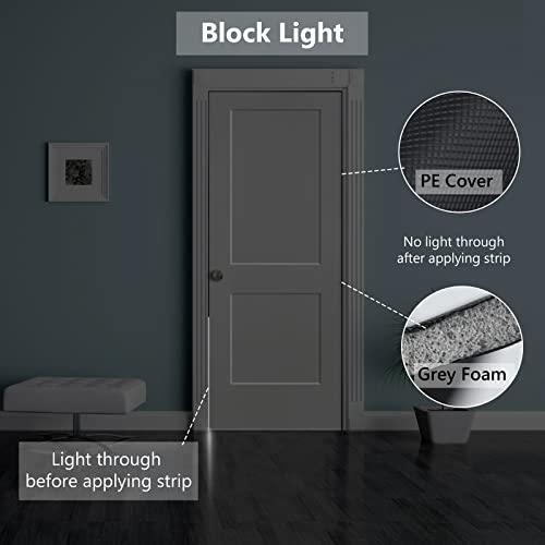 Trisiki 1 Roll V-Shaped " Q " Foam Weather Stripping + 2 Rolls High Density Weather Stripping Door Seal Strip #TOP4