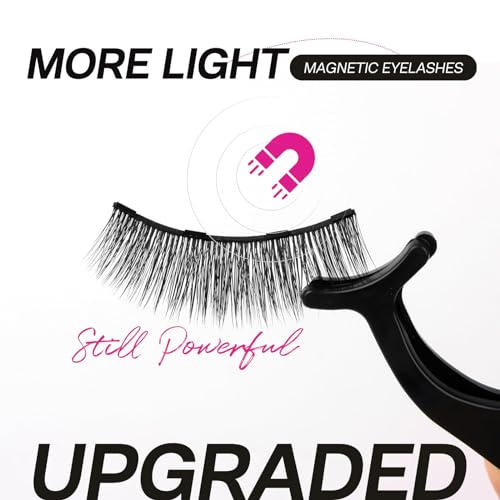 Image of CALAILIS Magnetic False Eyelash and Magnetic Eyeliner Kit, Eye Makeup Waterproof Liquid Eye Liner, 3D Faux Mink Lashes Natural Reusable Lashes 3 Pairs, Free Applicator(CY01)