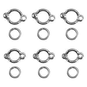 iplusmile Vogelaccessoire 6 Stks Papegaai Open Voet Ringen U-vormige Ontwerp Roestvrij Staal Voetkettingen (Zilver)