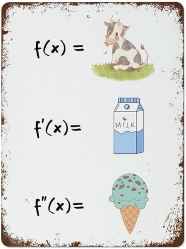 AZPAAAIH For Math Lovers Wall-Art - Funny Vintage Calculus Derivatives Poster, Gift for Engineer, Student, Professor Office Deco