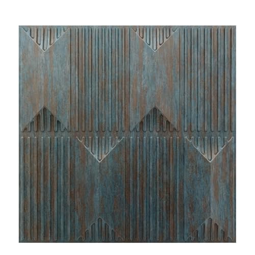 Image of Kayra Decor PVC for Wall Decor - Artisian Design, Rustic Wood Color 19.7 inch x 19.7 inch (Pack of 18) - Covers 48.51 Sq. Ft.