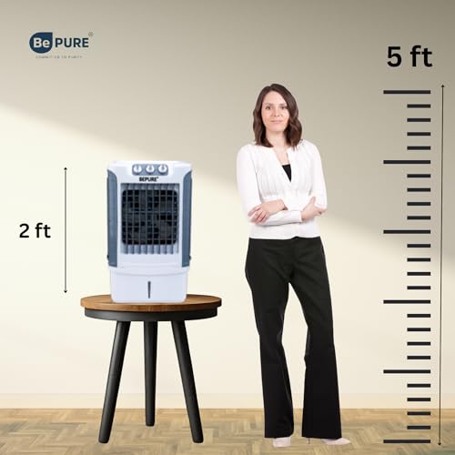 Image of Bepure Brisco 12L Air Cooler | Air Delivery upto 1500 M3 /H | Low Noise Operation | Low Power Consumption | 3 Side Honeycomb Cooling Pad