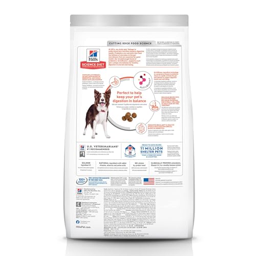 Hill's Pet Nutrition Science Diet Adult, Dog Dry Food Perfect Digestion Salmon, Oats, & Rice 22 lb Bag - Image 3
