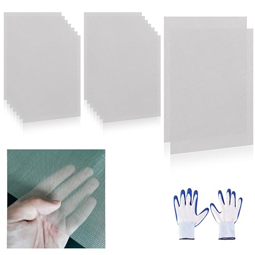 YUKKOEOQ 16 Pcs 13x9 (33cmx23cm) 40 Mesh 304 Stainless Steel Wire Mesh Sheet, Rustproof Metal Mesh Sheet Screen for DIY Crafts, Vent Covers, Garden Fencing, Window Protection & Industrial Filters