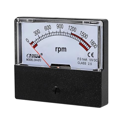 DH-670 Analog tachometer 1800r/2500r/3000r/3500r/3600r Pointer meter(1800r,60X70MM_DC 220V)