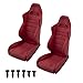 2Pack ShareGoo Hard Plastic Car Seat,RC Truck Simulation Seats Compatible with Axial SCX10 SCX10-III 90046 Spectra RR10 TRX-4 1/10 RC Crawler (Red)