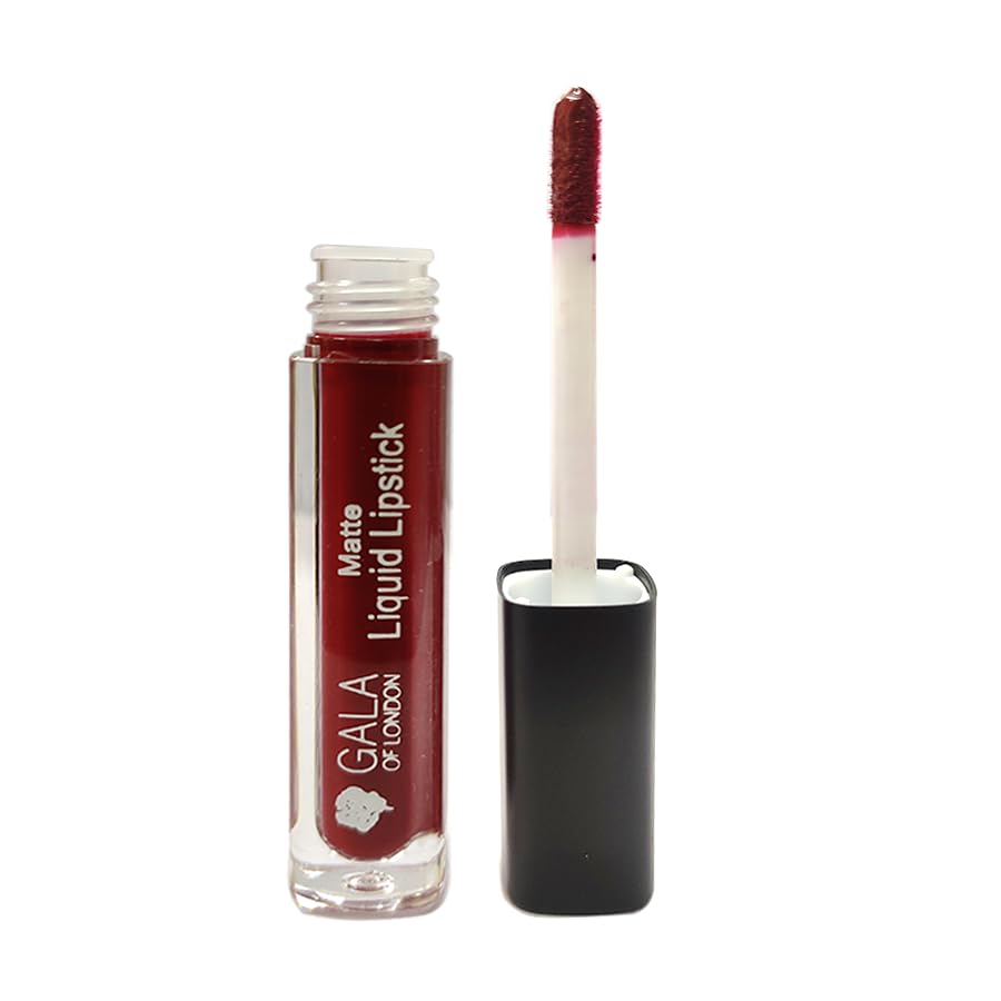 Gala of London Matte Liquid Lipstick – 04 Divine Wine | Waterproof, Transfer-Proof, 12-Hour Stay | Vitamin E Enriched | Bold Matte Finish | 2ml