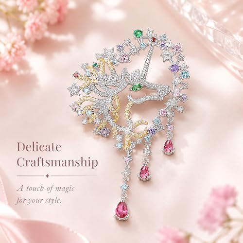 Image of 18K Gold-Plated Animal Brooch for Women Zirconia Pin Birthday Holiday Gift for Girlfriend Mother Wife