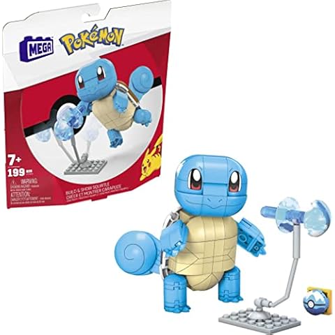 MEGA Pokemon Build & Show Squirtle, Building Set with 199 Bricks and Special Pieces, Toy Gift Set for Ages 7 and Up, GYH00 Cover