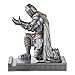 NCQIXIAO Medieval Templar Vanguard Officer Knight Pen Holder Pen Stand Desk Organizers and Accessories Resin Mobile Phone Stand as Gift for Office and Home Desk Organizer (Silver)