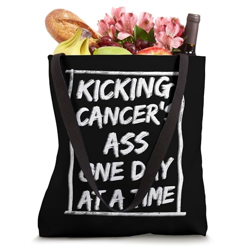 Bolsa Tote Kicking Cancer Chemotherapy Warrior Survivor miniatura 4