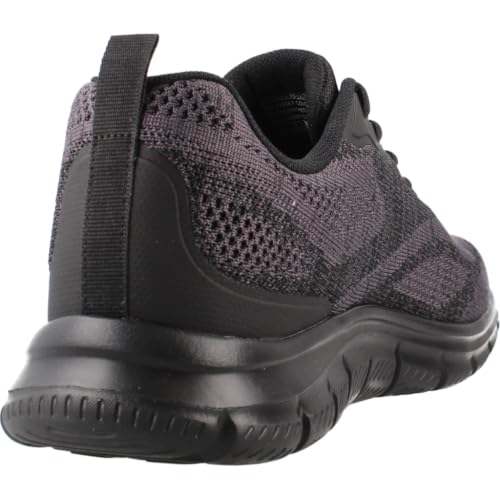 Skechers Homme Track Pohlter Baskets, Black Knit, 43 EU