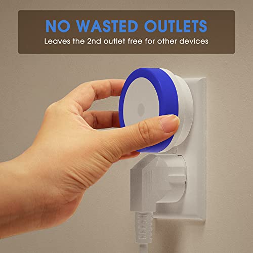 Briignite 4 Pack Blue Night Light, Led Night Light For Kids, Plug In Night Light, Light Sensor Night Lights, Smart Night Light, Hallway Lights, Wall Light, Nightlight For Adult, Blue Light, 0.6W 60Lm #TOP4