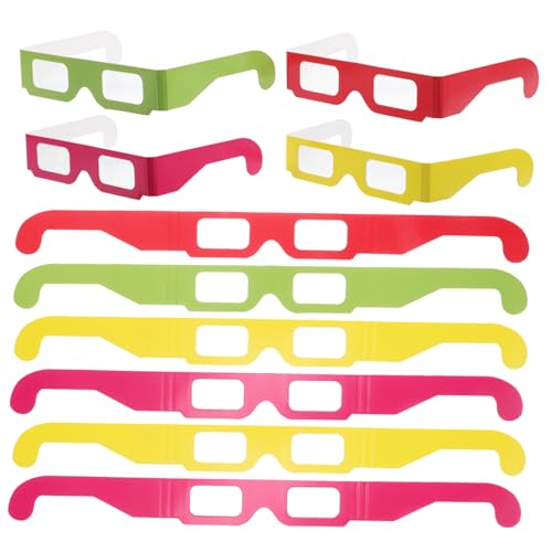 BESTonZON 20Pcs Rainbow Diffraction Glasses Viewing Light Refraction Glasses for Concerts Festivals Vibrant Visuals for Nighttime Brilliance Illuminated Style