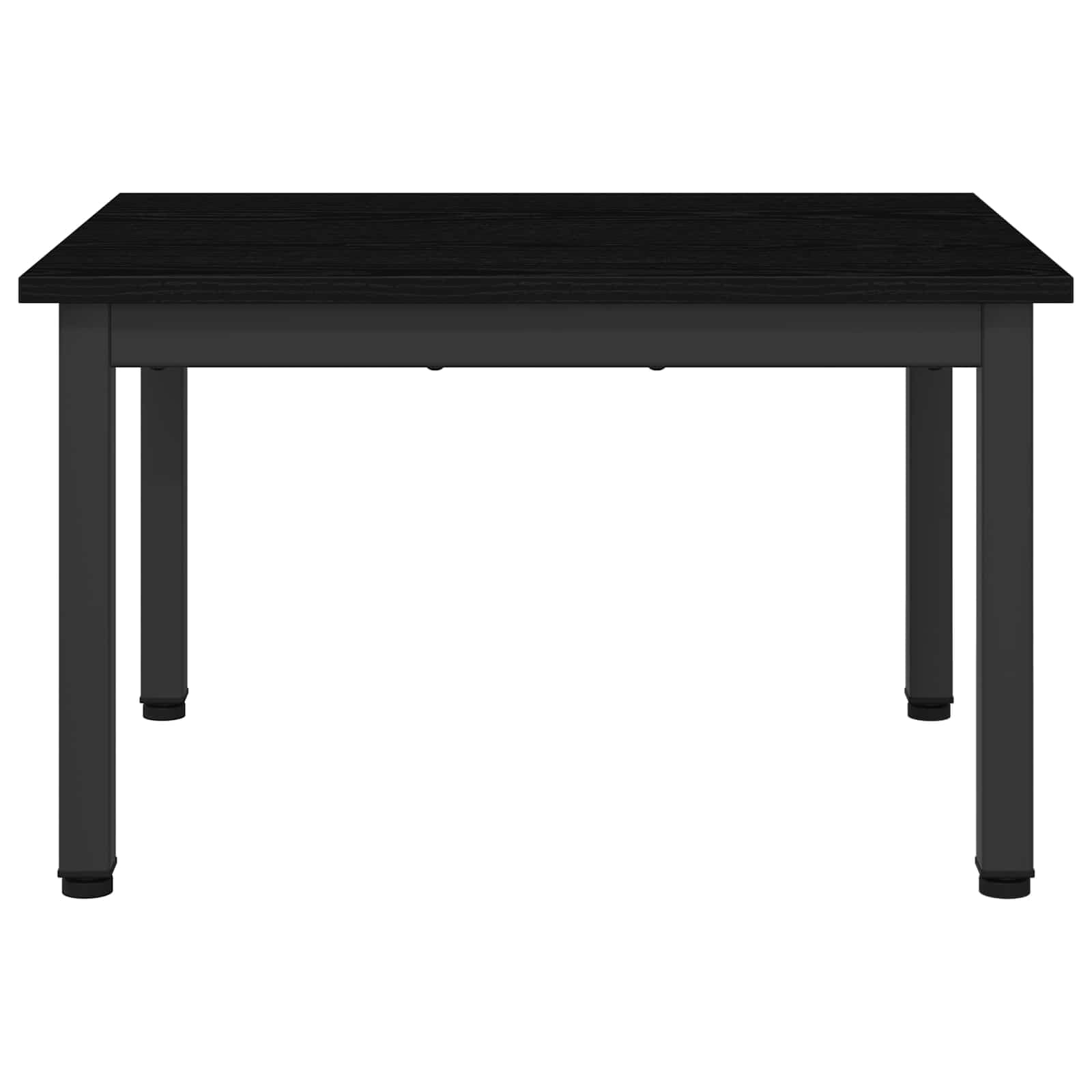 Mesa de centro con aspecto de roble negro, 60 x 50 x 36 cm, de material de madera con patas de metal, diseño moderno, resistente y duradera, para salón, dormitorio y pasillo