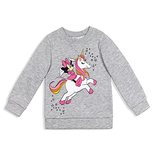Disney Minnie Mouse Penelope Little Girls Pullover Sweatshirt Grey 5