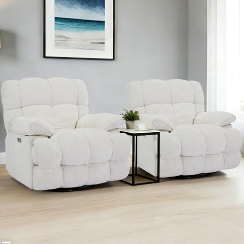 Sillón reclinable moderno grande blanco