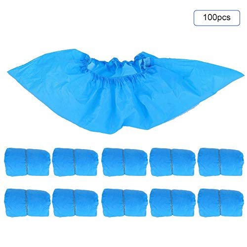 Aramox Einweg-Schuhabdeckungen, 100 Stück Rainy Shoe Boot Covers Einweg-rutschfeste wasserdichte Innenreinigung Überschuhe Teppichbodenschutz
