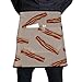JINCAII Grembiule da Portata per la Vita Uova Fritte e Pancetta Grembiuli da Cucina per Ragazze con Grande Tasca Unisex per la Cucina Creazione di Barbecue