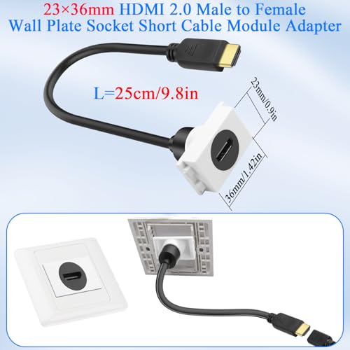 QIANRENON Módulo HDMI 2.0 para Placa de Pared 23x36mm miniatura 6