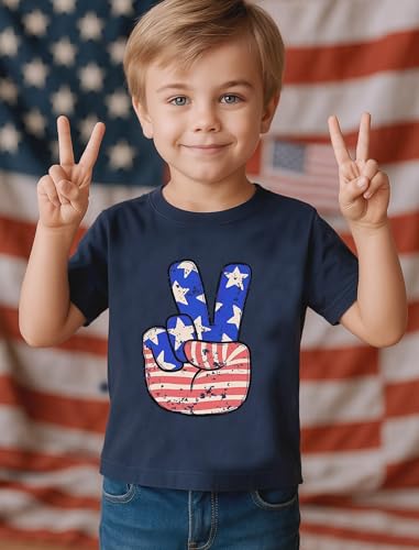Boys 4th of July Shirts Kids American Flag T-Shirt Toddler Girls Patriotic Tops Tee Independence Day Clothes 20252