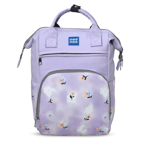 Image of Mee Mee Metro Luxe Mom Diaper Bag Backpack | Large Capacity Baby Bag with Multiple Pockets | Bottle Warmer Pocket | Changing Mat | Travel-Friendly & Stroller Straps | Waterproof & Stylish