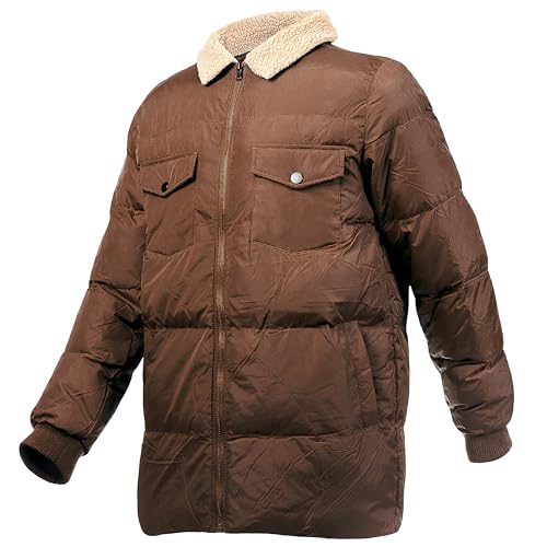 Moda West Wholesale Men's Quilted Jacket w/Sherpa Collar Bulk Case