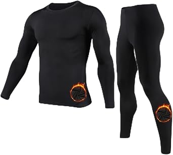 Mens Thermal Underwear Long Johns Set Base Layer Fleece Lined Winter Warm