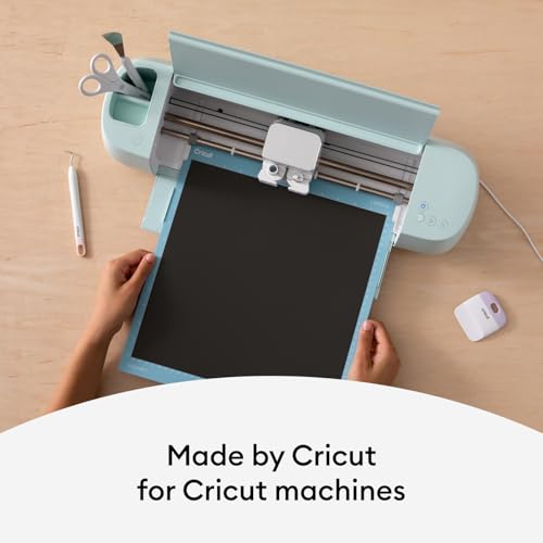 Image of Cricut Permanent Vinyl | Black | 30.5cm x 9.1m (12 inch x 30ft) | Self Adhesive Vinyl Roll | For use with all Cricut Cutting Machines, 2005284