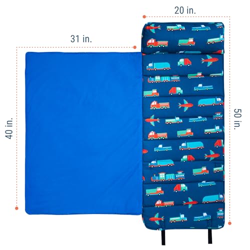 Image of Wildkin Kids Nap Mat with Pillow and Blanket, Preschool Rest Mat