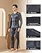 Thermal Underwear Set Sport Compression Set Hunting Gear Long Johns Breathable Perspiration Base Layer for Outdoor Activities Grey