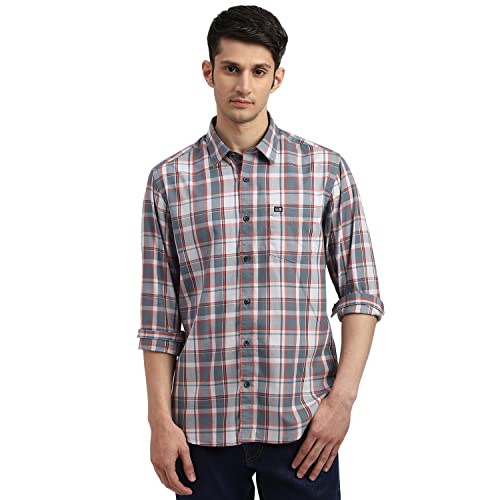 Image of Arrow Sport Check Slim Fit Cotton Shirts for Men - Full Sleeve Mens Casual Shirts