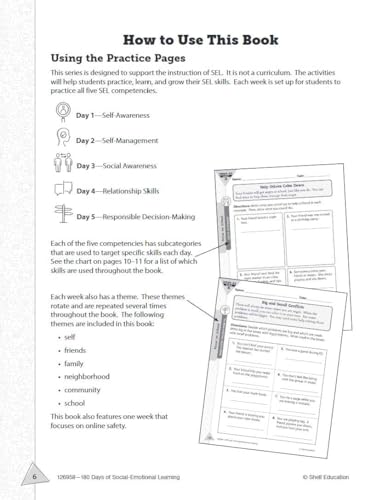 Shell Education Kris Hinrichsen 180 Days: Social-Emotional Learning For 2Nd Grade Practice Workbook For Classroom And Home thumb #2