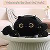 SQEQE Black Cat Plush, Cat Stuffed Animals Plushie with 4 Cute Babies Cat Plushies in Her Tummy, Soft Plushie Pillow Gifts for Kids #3