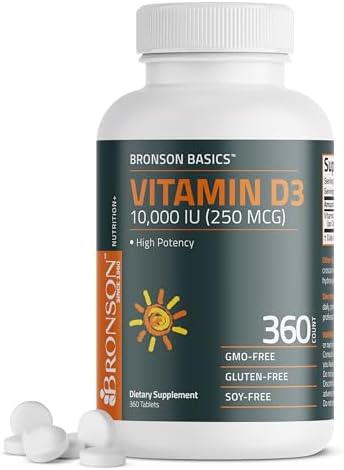 Vitamin D3 10,000iu (250mcg) 1 Year Supply