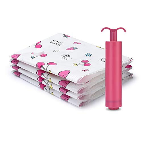 Reliaseren Bolsas De Almacenamiento Al Vacío, Ropa Para Colchón, Almohadas, Bolsas De Compresión Que Ahorran Espacio, Con Bomba Manual De Viaje (4 x mediano (70 cm x 50 cm)) Cover
