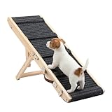 VINGLI Dog Ramp for Bed, 39' Foldable Dog Steps for Couch Height Adjustable, Portable Pet Ramp for Car with Non-Slip Mat (39 inch)