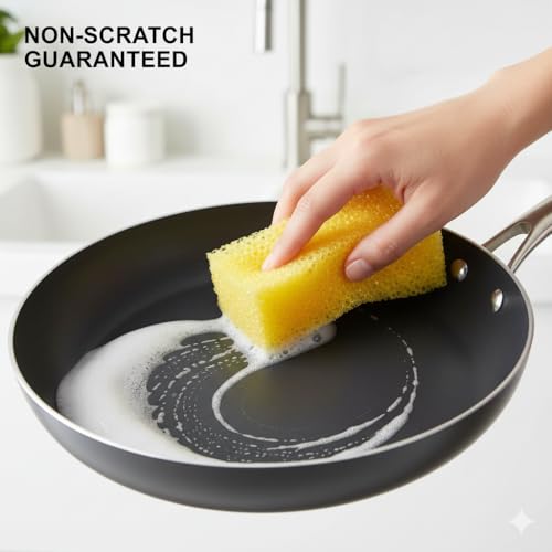 Image of Massive 12-Count Value Pack for Bulk Savings: Stock up and Save! This Set Includes six Individual 2-Packs, totaling 12 Magic Scrub Sponges. Ensure You Always Have a Fresh, Non-Scratch pad on Hand for