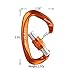 XINDA Screwgate Locking Carabiner Clip - Professional Rock Climbing Carabiner Screw Lock,Heavy Duty Carabiners for Climbing,Mountaineer,Hammock,Camping,Outdoor Equipment (2 pcs Orange)