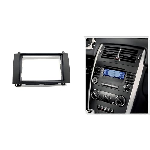 Sound Way 2 DIN Autoradio RadioRahmen RadioBlende, ISO-Verbindungskabel, Schlüssel, Antenneadapter, kompatibel mit Mercedes A/B Klasse, Viano, Vito, Sprinter, Volkswagen Crafter