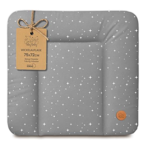 Wickelauflage Wickelunterlage abwaschbar und wasserdicht 75x72 cm - Wickelmatte zum Auflegen auf Wickeltisch Wickelaufsatz Wickelkommode oder Waschmaschine changing mat 75 x 72 Galaxie B