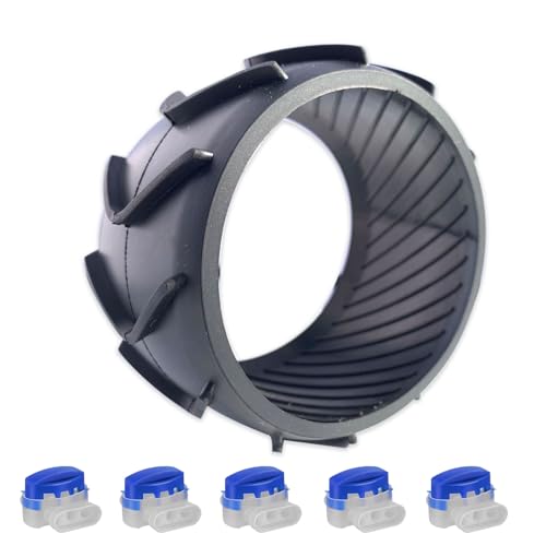 IKSAMY Protección de rueda para Worx Landroid - Perfil M500 M700 S300 M1000 - Modelos Plus - Mejora de tracción - Elevación - Accesorio para cortacésped robotizado Gardena - 5
