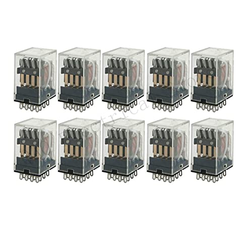 Relé MY4NJ 14 pines AC 220V con 4 contactos conmutados de alta conductividad
