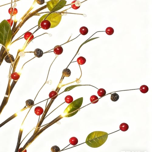 Arbre avec lumière LED à branches modulables pour décoration de Noël et Pâques