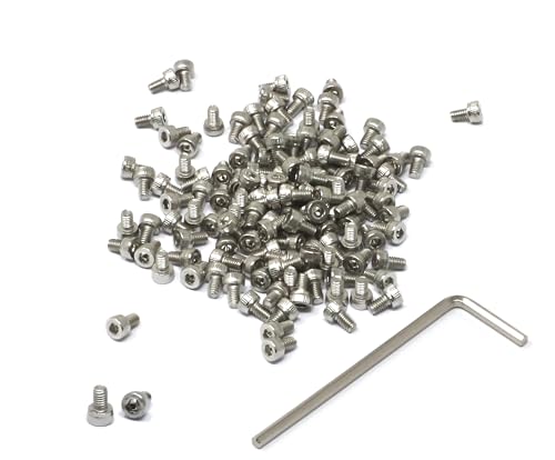 Image of iexcell 100 Pcs M2.5 x 4mm Thread Pitch 0.45 mm Stainless Steel 304 Hex Socket Head Cap Screws Bolts Kit