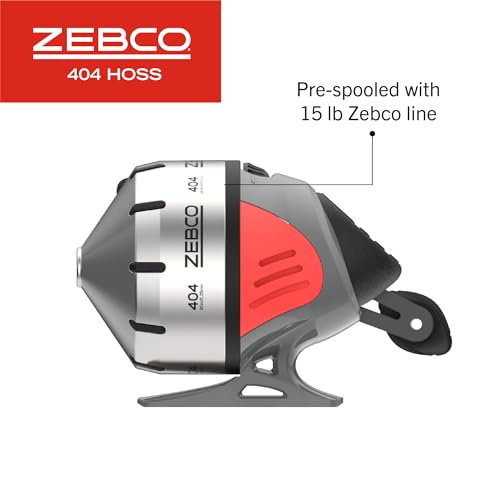 Zebco 404 Hoss combo spincast 5 pies 6 pulgadas aparejos de pesca 5